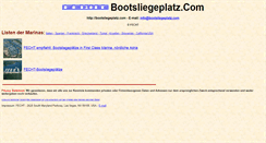 Desktop Screenshot of bootsliegeplatz.com